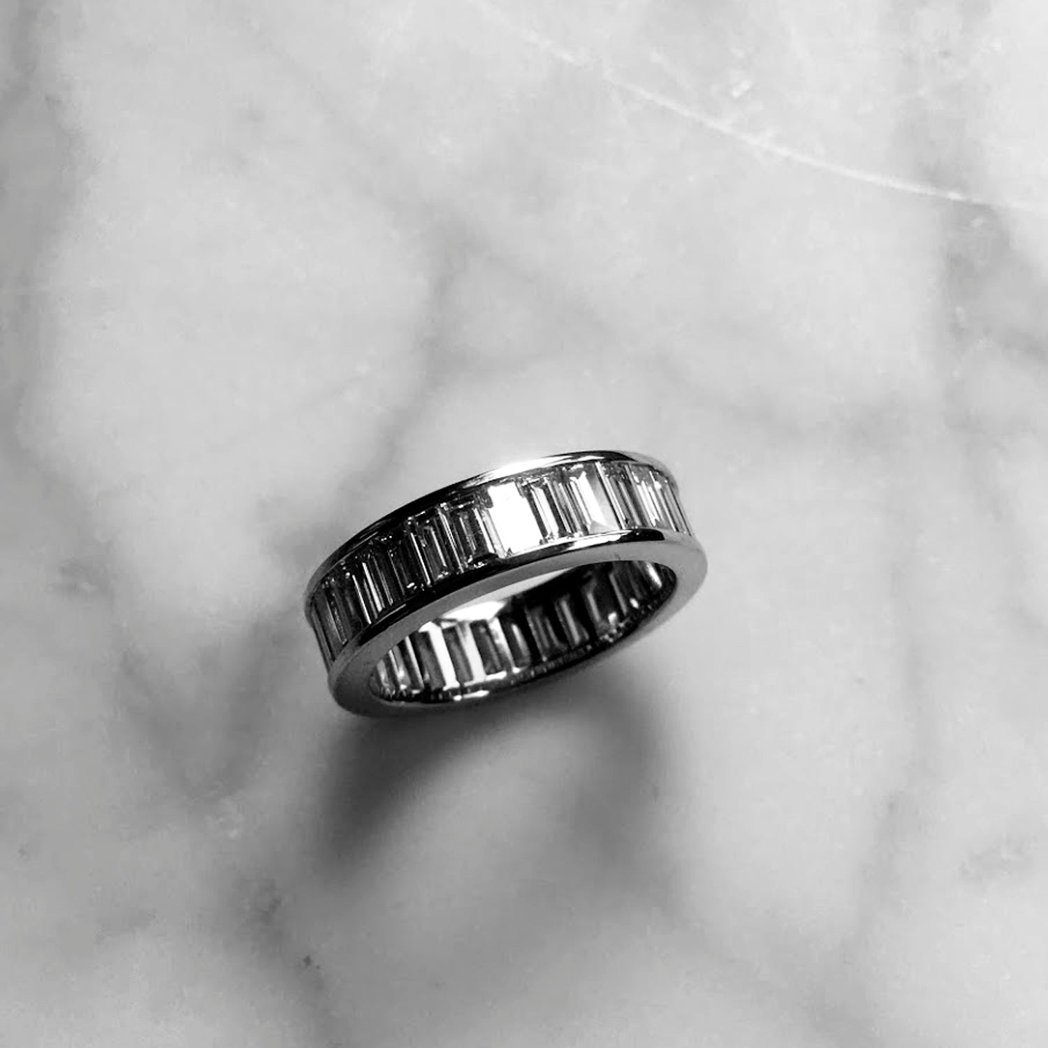 Step Cut Baguette Engagement Ring Setting | deBebians